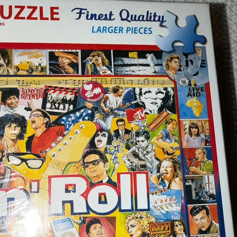 White Mountain‎ Rock 'n Roll Collage Puzzle NEW